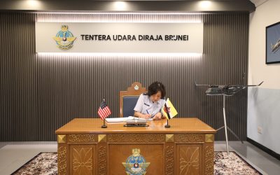 COMMANDER OF THE RBAirF RECEIVES COURTESY CALL FROM BRIGADIER GENERAL SARAH RUSS