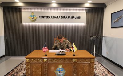 RBAirF COMMANDER RECEIVES COURTESY CALL FROM AIR DOMAIN  AWARENESS MOBILE TRAINING TEAM, UNITED STATES PACIFIC AIR FORCES  DELEGATION
