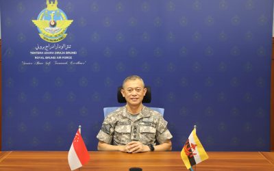 RBAirF COMMANDER RECEIVES COURTESY CALL FROM CHIEF OF AIR FORCE REPUBLIC OF SINGAPORE AIR FORCE