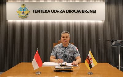 RBAirF COMMANDER RECEIVES COURTESY CALL FROM COLONEL ANTHONY WONG MENG CHUN, RSAF