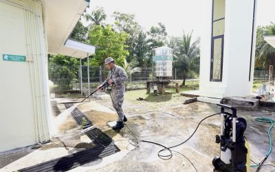 RBAirF CONTINUES MOSQUE CLEANING CAMPAIGN AT FIVE MOSQUES