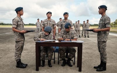 HANDOVER CEREMONY FOR SQUADRON COMMANDER OF 75 SQUADRON