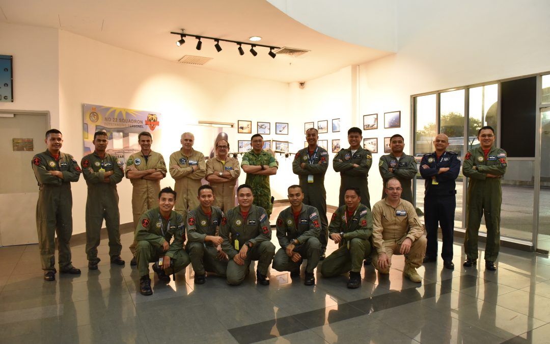 15 SQUADRON NO. 1 WING, AIRCREW WELCOMED BY 8 SQUADRON, SUBANG AIR BASE, ROYAL MALAYSIAN AIR FORCE, SELANGOR, MALAYSIA.