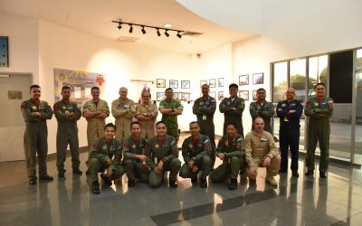 15 SQUADRON NO. 1 WING, AIRCREW WELCOMED BY 8 SQUADRON, SUBANG AIR BASE, ROYAL MALAYSIAN AIR FORCE, SELANGOR, MALAYSIA.