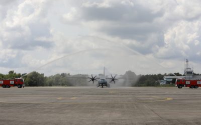 HIS ROYAL HIGHNESS PRINCE HAJI AL-MUHTADEE BILLAH, THE CROWN PRINCE AND SENIOR MINISTER AT THE PRIME MINISTER’S OFFICE, GRACED THE C295MW AIRCRAFT ARRIVAL CEREMONY