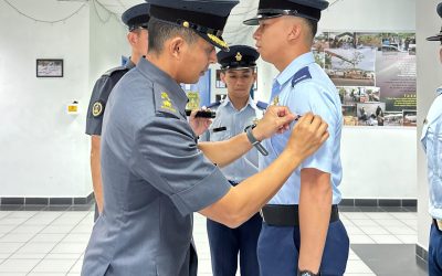FIVE NON-COMMISSIONED OFFICERS OF NO. 4 WING, SUPPORT GROUP, RBAirF PROMOTION CEREMONY
