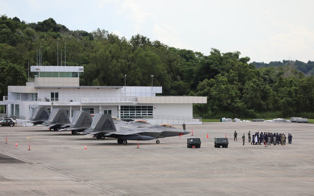 ROYAL BRUNEI AIR FORCE HOSTED F-22 RAPTOR FROM THE UNITED STATES AT THE AIR MOVEMENT CENTRE, RIMBA AIR FORCE BASE