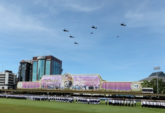 RBAirF GEAR UP FOR GRAND PARADE IN CONJUNCTION WITH THE 75TH BIRTHDAY CELEBRATION OF HIS MAJESTY THE SULTAN OF YANG DI-PERTUAN OF BRUNEI DARUSSALAM
