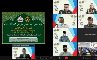 RBAirF PARTICIPATE IN A SPECIAL RELIGIOUS TALK IN CONJUCTION WITH MAULUD CELEBRATION OF PROPHET MUHAMMAD PBUH 1443H