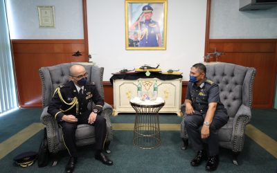 RBAirF ACTING COMMANDER RECEIVES COURTESY CALL FROM NON-RESIDENT DEFENCE ATTACHÉ OF JAPAN TO NEGARA BRUNEI DARUSSALAM