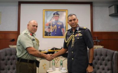 ROYAL BRUNEI AIR FORCE (RBAirF) COMMANDER RECEIVES A COURTESY CALL FROM DEFENCE ADVISER OF NEW ZEALAND ACCREDITED TO BRUNEI DARUSSALAM