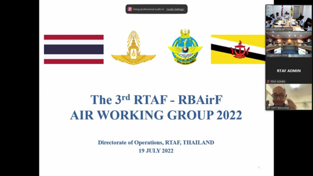 THE 3rd RTAF – RBAirF AIR WORKING GROUP MEETING 2022