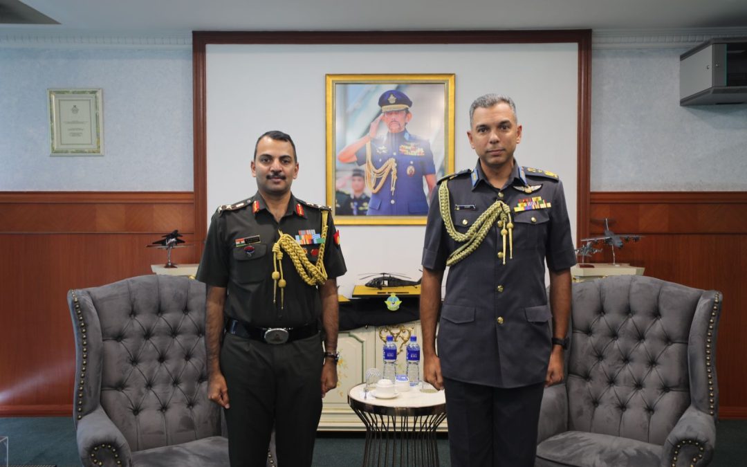 RBAirF COMMANDER RECEIVES COURTESY CALL FROM INDIA DEFENCE ADVISER