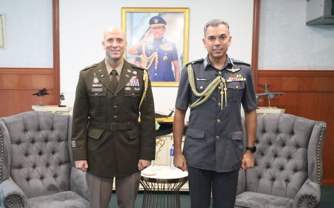 RBAirF COMMANDER RECEIVES COURTESY CALL FROM UNITED STATES OF AMERICA DEFENCE ATTACHE