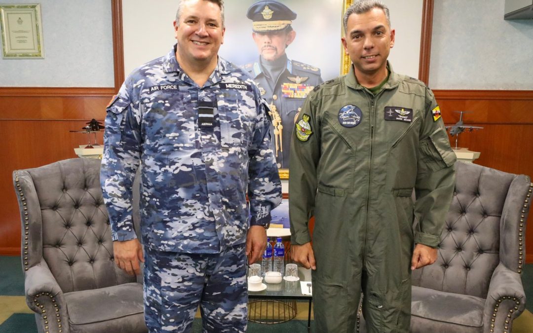 RBAirF COMMANDER RECEIVES COURTESY CALL FROM DEPUTY CHIEF OF ROYAL AUSTRALIAN AIR FORCE