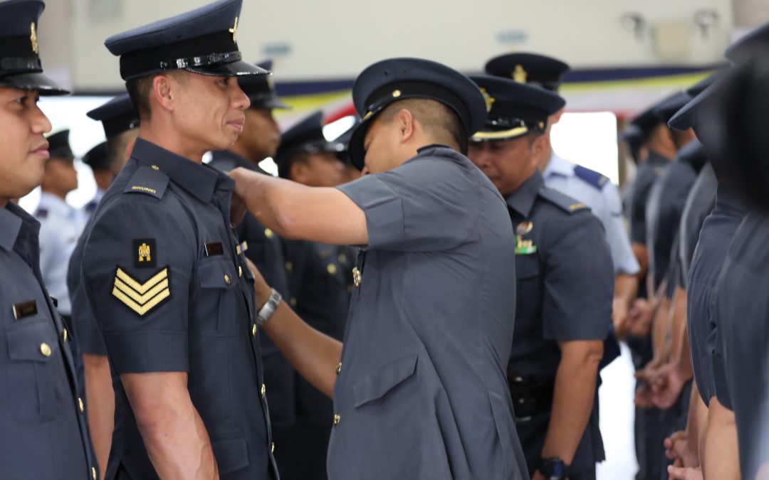 PROMOTION CEREMONY FOR 32 SENIOR NON-COMMISSIONED OFFICERS OF THE RBAirF SUPPORT GROUP