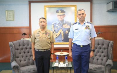 RBAirF COMMANDER RECEIVES OFFICE CALL FROM THE DEFENSE AND ARMED FORCES ATTACHÉ REPUBLIC OF THE PHILIPPINES TO BRUNEI DARUSSALAM