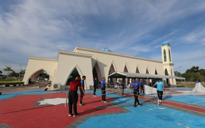 TAKMIR SURAU AL-BARAKAH HELD CLEANING CAMPAIGN ACTIVITY AT SURAU AL-BARAKAH, RIMBA AFB