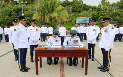 HANDING OVER AND TAKING OVER CEREMONY FOR THE COMMANDING OFFICER OF NO. 4 WING, SUPPORT GROUP, RBAirF