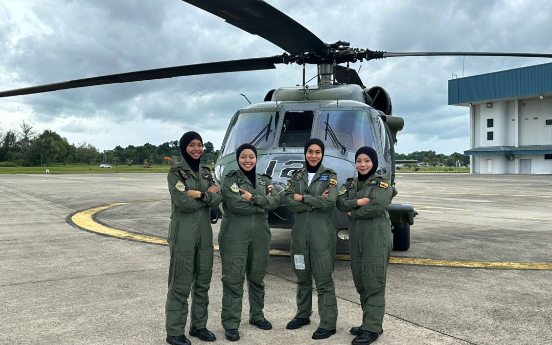 ALL FEMALE AIR CREW LEAD AIRCRAFT FOR HIS MAJESTY’S 77TH BIRTHDAY CELEBRATION’S FLYPAST