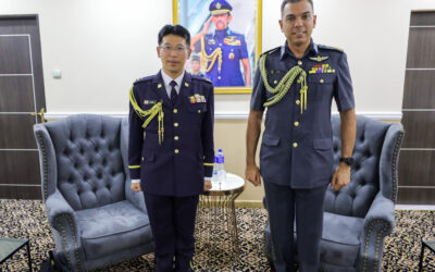 RBAirF COMMANDER RECEIVES INTRODUCTORY CALL FROM COLONEL ARITA SATOSHI JAPANESE DEFENCE ATTACHÉ TO BRUNEI DARUSSALAM