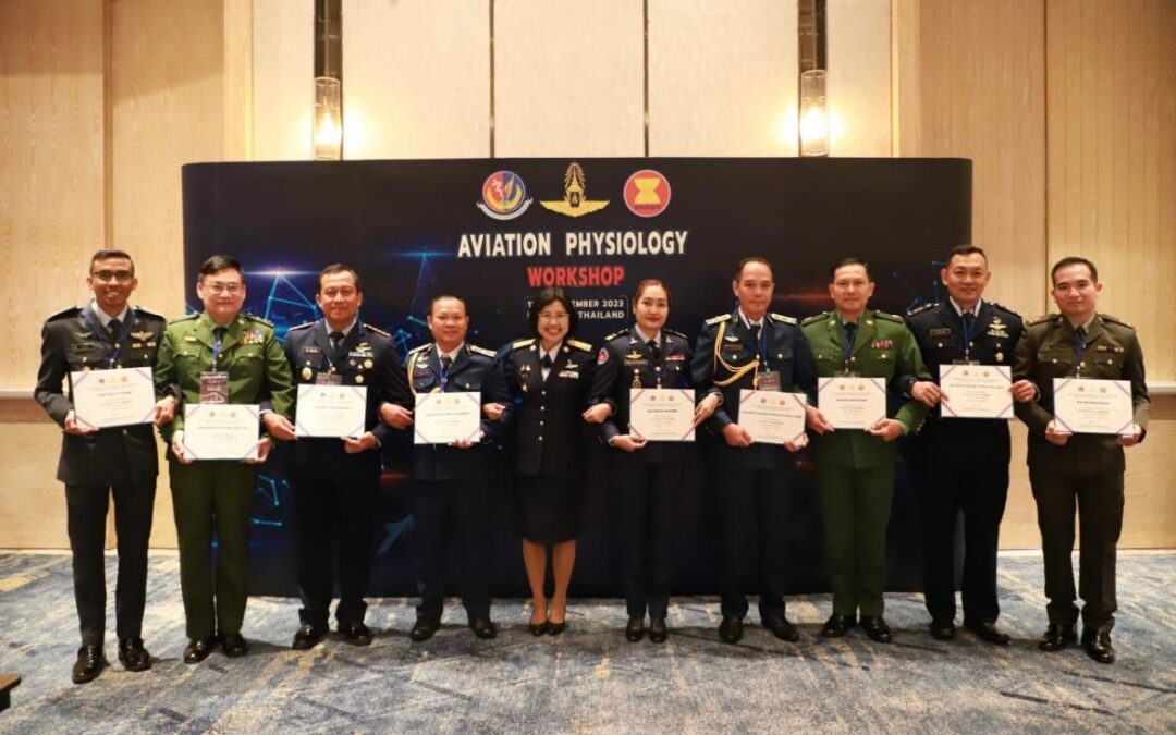 RBAirF OFFICERS ATTENDED THE INAUGURAL AVIATION PHYSIOLOGY WORKSHOP AT THE INSTITUTE OF AVIATION MEDICINE, ROYAL THAI AIR FORCE