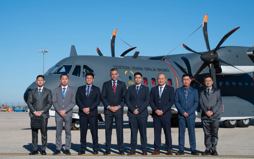 ACCEPTANCE AND SIGNING CEREMONY FOR THE CUSTOMER ACCEPTANCE TEST CERTIFICATE FOR THE FIRST C295MW AIRCRAFT OF THE ROYAL BRUNEI AIR FORCE IN SAN PABLO, SEVILLE, SPAIN