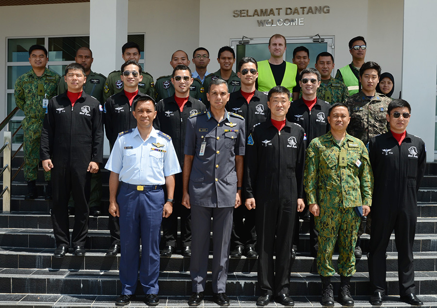 REPUBLIC OF KOREA AIR FORCE BLACK EAGLES AEROBATIC TEAM INTERACTION WITH ROYAL BRUNEI AIR FORCE PERSONNEL