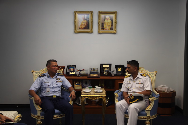 COURTESY CALL BY COMMANDING OFFICER, INDIAN NAVAL SHIP AIRAWAT