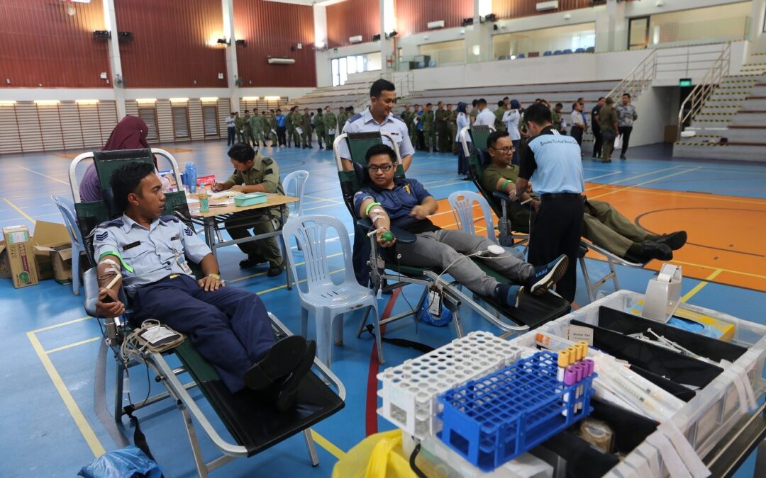 ROYAL BRUNEI AIR FORCE BLOOD DONATION IN CONJUNCTION WITH THE ROYAL BRUNEI ARMED FORCES 57TH ANNIVERSARY.