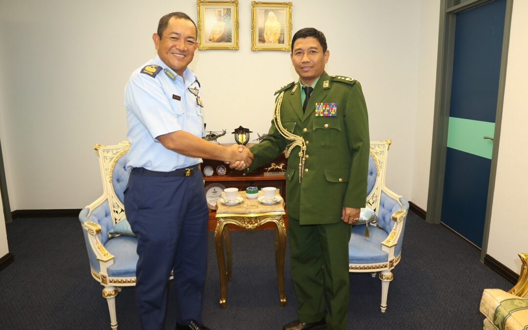 COMMANDER ROYAL BRUNEI AIR FORCE RECEIVES AN INTRODUCTORY CALL FROM MYANMAR DEFENCE ATTACHÉ TO BRUNEI DARUSSALAM