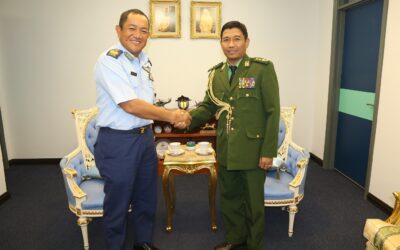 COMMANDER ROYAL BRUNEI AIR FORCE RECEIVES AN INTRODUCTORY CALL FROM MYANMAR DEFENCE ATTACHÉ TO BRUNEI DARUSSALAM