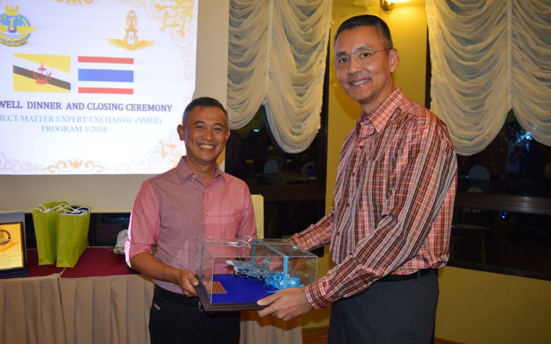 CLOSING SUBJECT MATTER EXPERT EXCHANGE (SMEE) PROGRAMME ROYAL BRUNEI AIR FORCE – ROYAL THAI AIR FORCE 1/2018