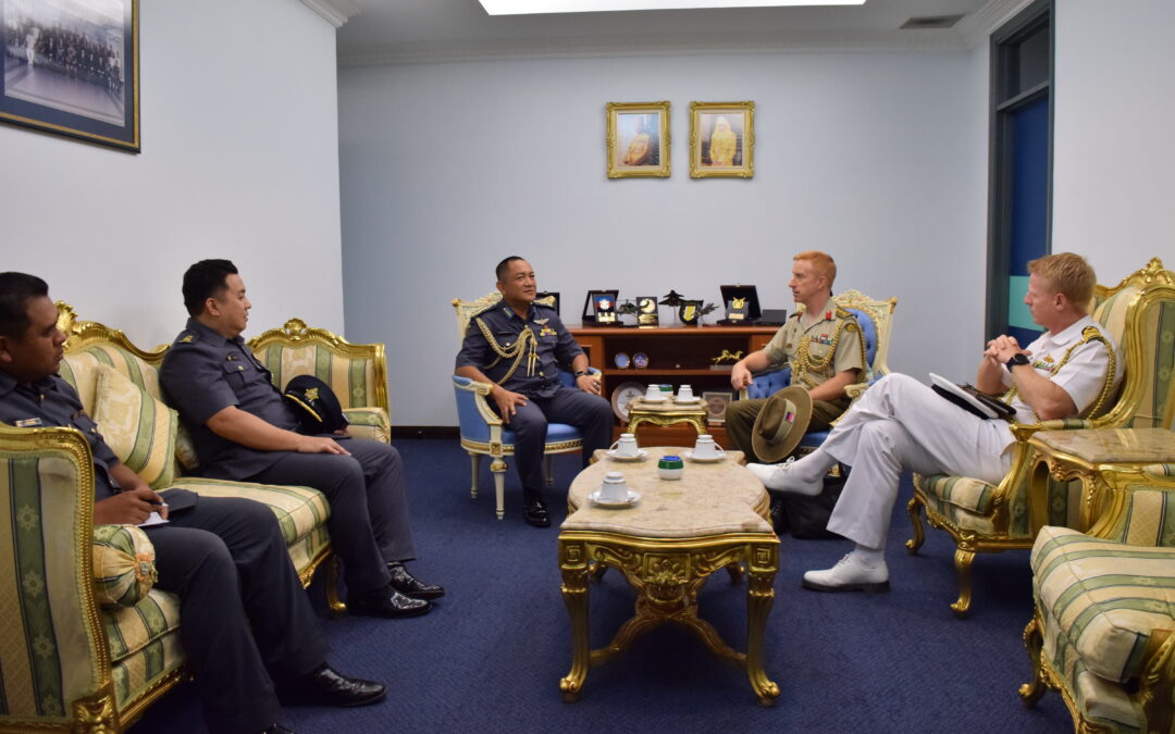 COMMANDER ROYAL BRUNEI AIR FORCE RECEIVED FAREWELL CALL FROM AUSTRALIAN DEFENCE ADVISER TO BRUNEI DARUSSALAM