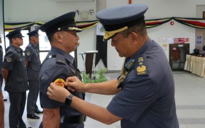 BADGE PRESENTATION FOR NEWLY APPOINTED REGIMENTAL SERGEANT MAJOR OPERATIONS GROUP AND PROMOTION CEREMONY FOR 40 SENIOR NON-COMMISIONED OFFICERS OF ROYAL BRUNEI AIR FORCE
