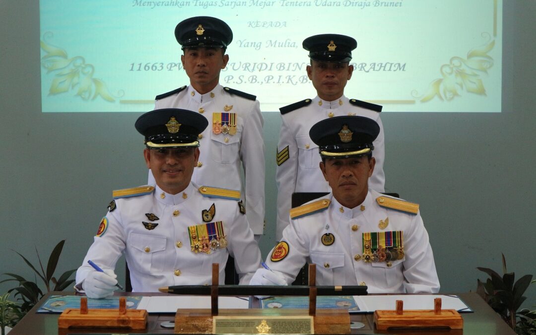 ROYAL BRUNEI AIR FORCE SERGEANT MAJOR HANDING OVER CEREMONY