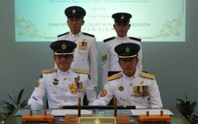 ROYAL BRUNEI AIR FORCE SERGEANT MAJOR HANDING OVER CEREMONY