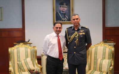 RBAIRF COMMANDER RECEIVES COURTESY CALL FROM MANAGING DIRECTOR OF GLAMCO AVIATION (B) SDN BHD