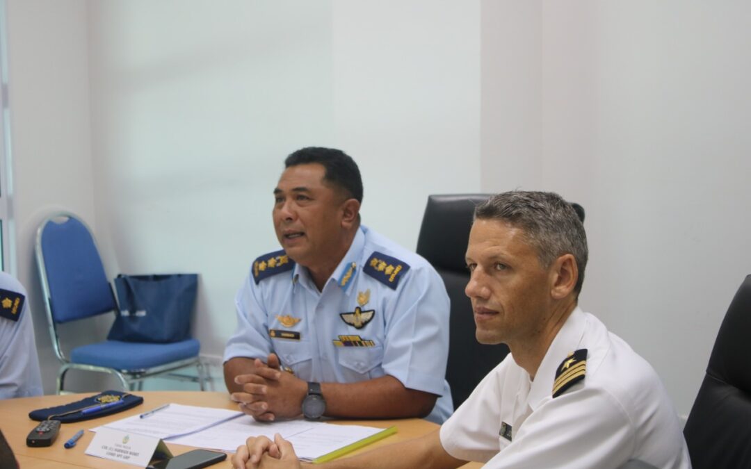 THE FIRST AIRMEN TO AIRMEN TALK BETWEEN THE RBAIRF AND THE UNITED STATES PACIFIC AIR FORCES.