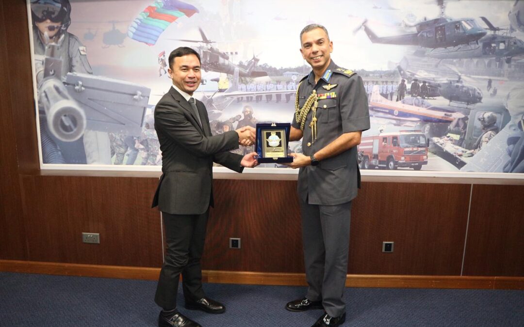 RBAIRF COMMANDER RECEIVES A COURTESY CALL FROM ACTING DIRECTOR OF DEPARTMENT OF CIVIL AVIATION