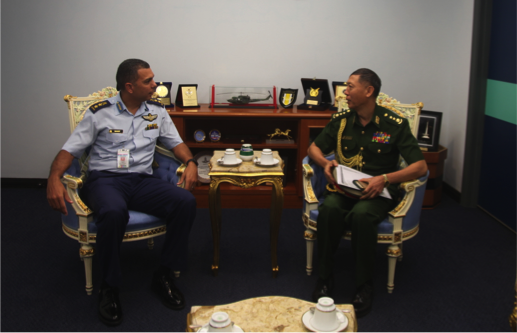 ACTING COMMANDER ROYAL BRUNEI AIR FORCE RECEIVED AN INTRODUCTORY CALL FROM COLONEL SANN NYUNT OO, DEFENCE ATTACHÉ OF REPUBLIC OF THE UNION OF MYANMAR