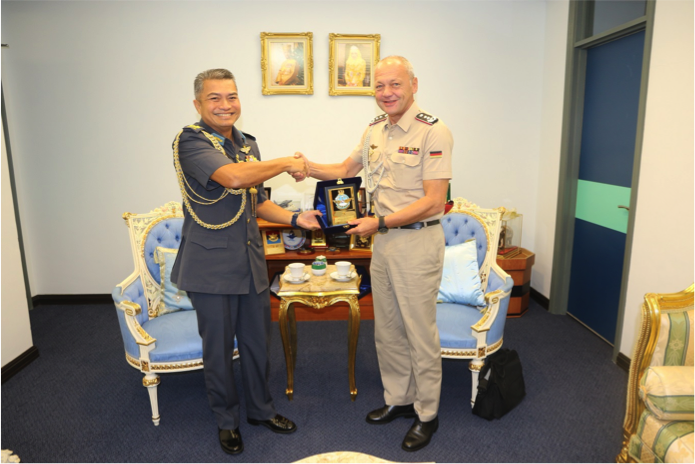 COMMANDER ROYAL BRUNEI AIR FORCE RECEIVED COURTESY CALL FROM DEFENCE ATTACHÉ OF GERMANY